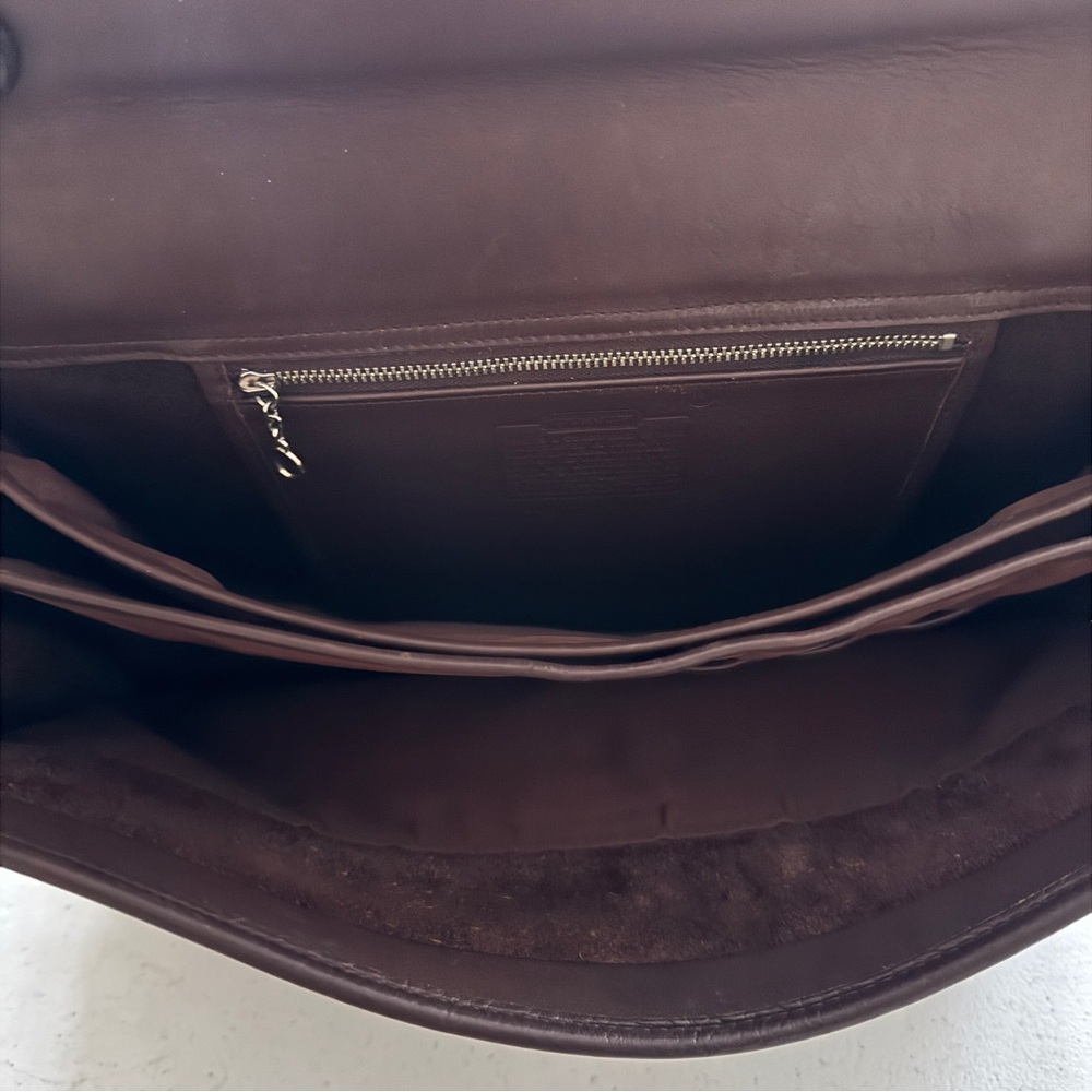 COACH LEATHER Unisex Madison #5325 Briefcase Laptop Bag Dark Brown Vintage - Picture 8 of 16